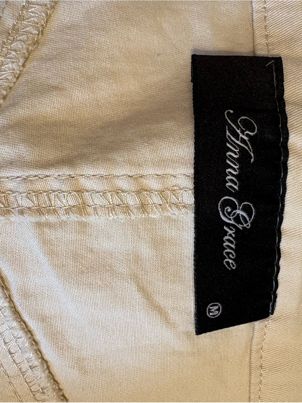Anna Grace Cream Mini Skirt NWT Zip Front Casual A-Line Neutral Chic - Picture 5 of 6